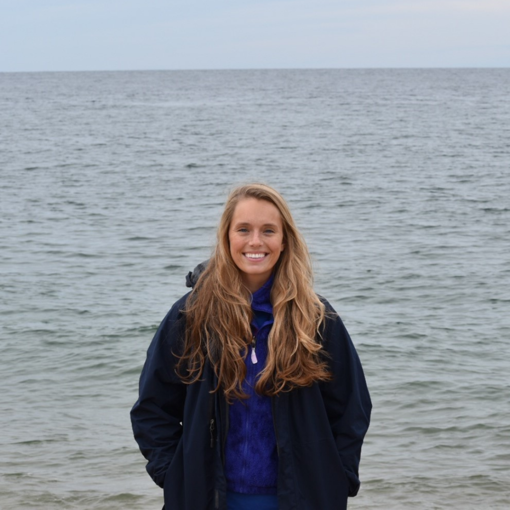 Female Student with ocean in the background