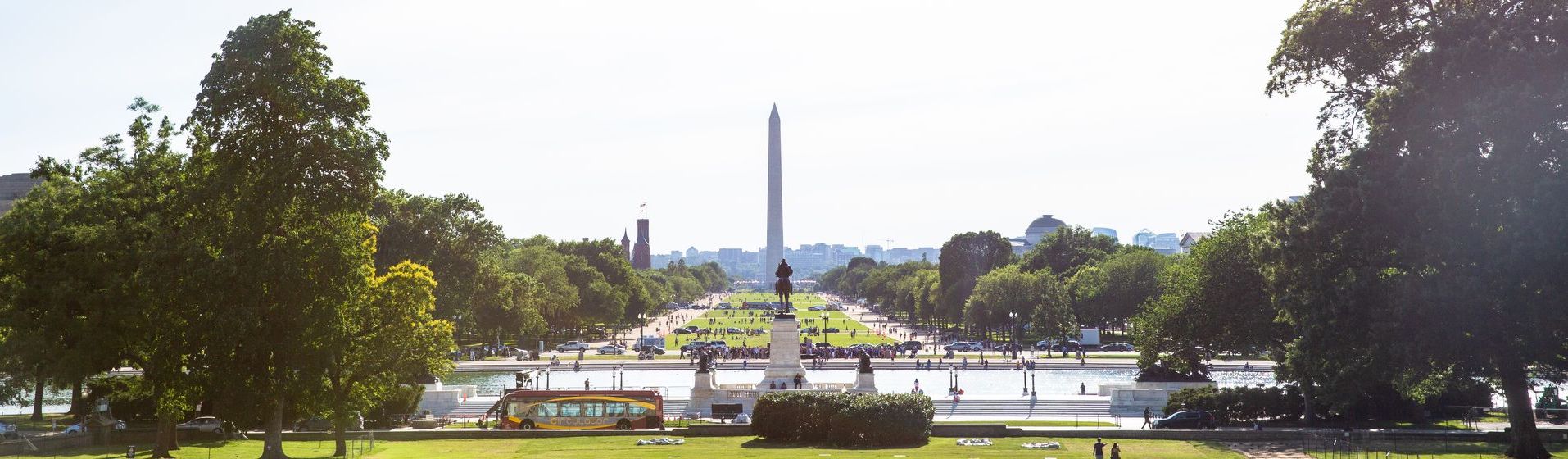 view of the Washington Monument from the H Street neighborhood